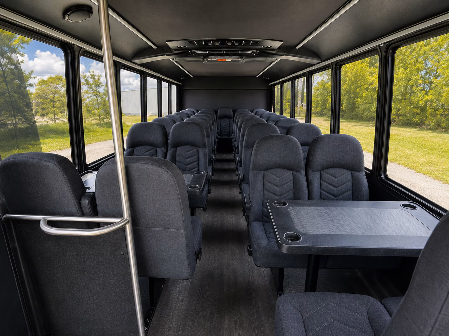billings 18 passenger minibus inside