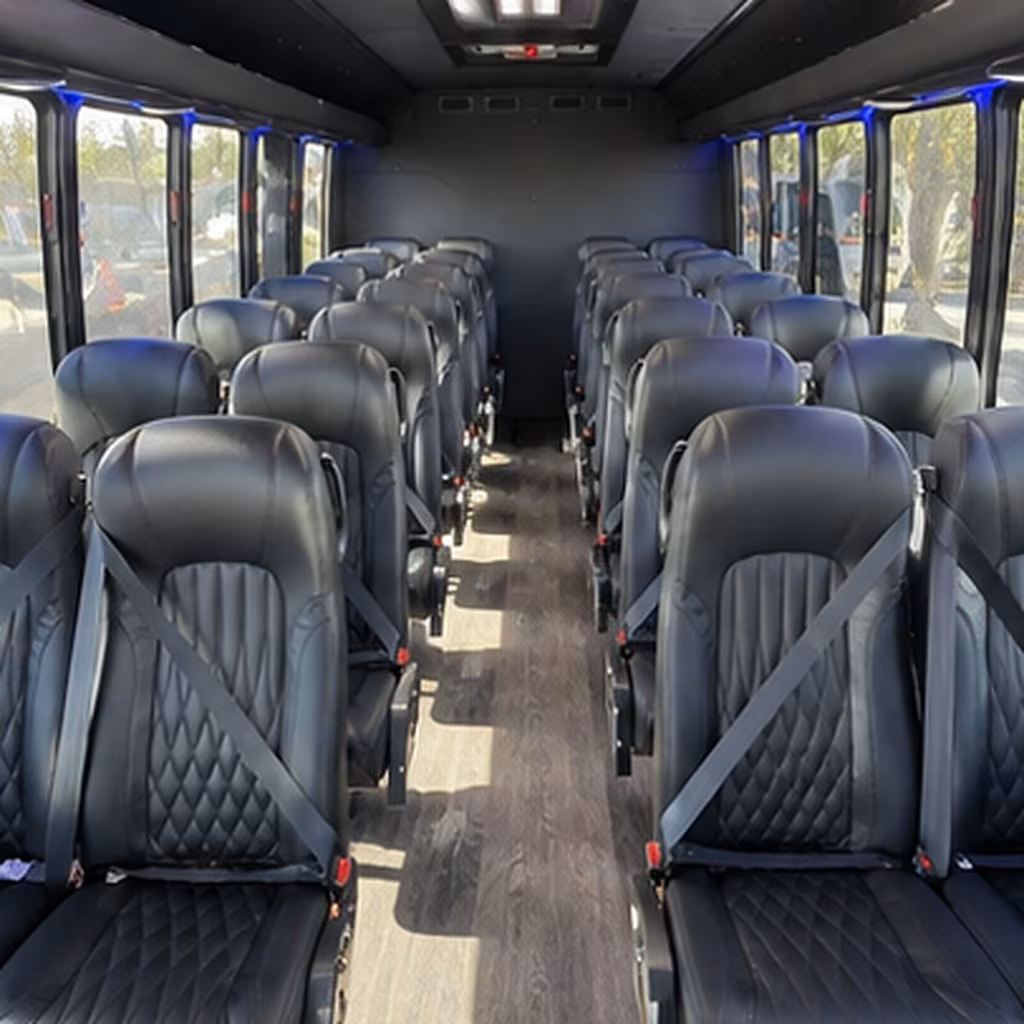 billings 25 passenger minibus inside