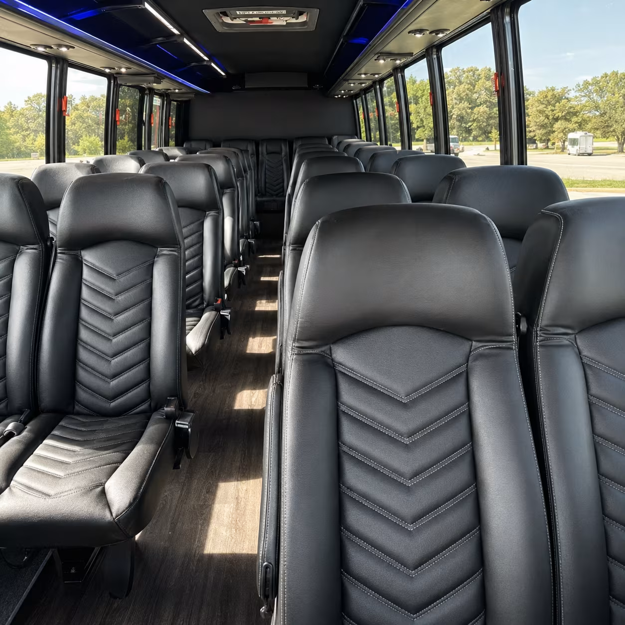 billings 25 passenger minibus interior