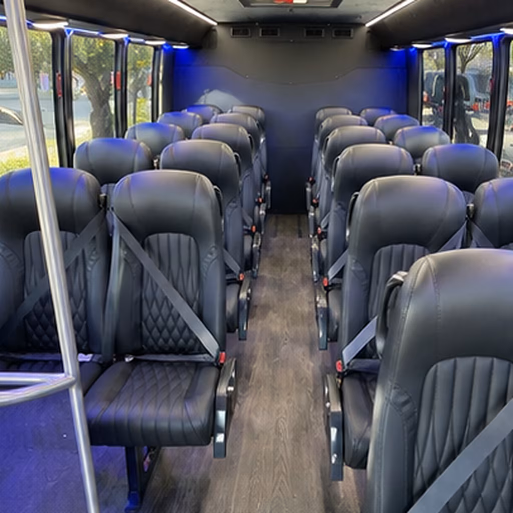 billings 28 passenger minibus interior