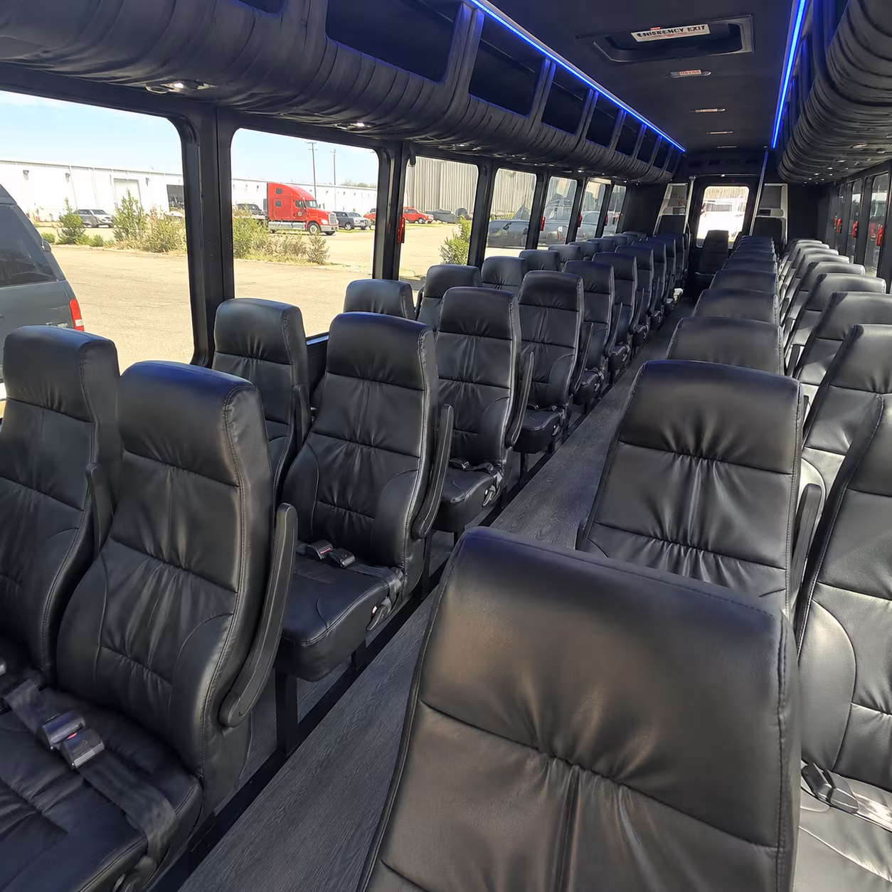 billings 30 passenger minibus interior