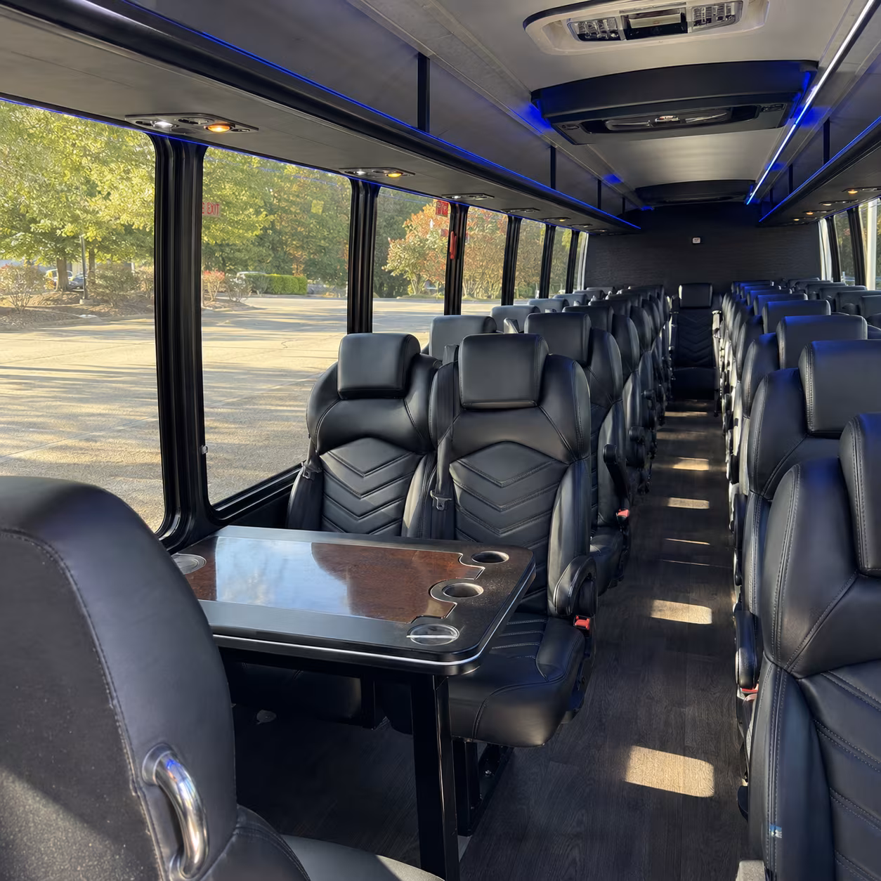 billings 35 passenger minibus interior