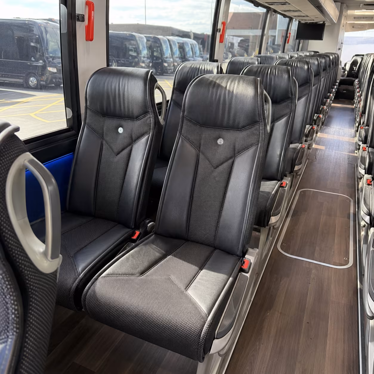 billings 40 passenger charter bus interior
