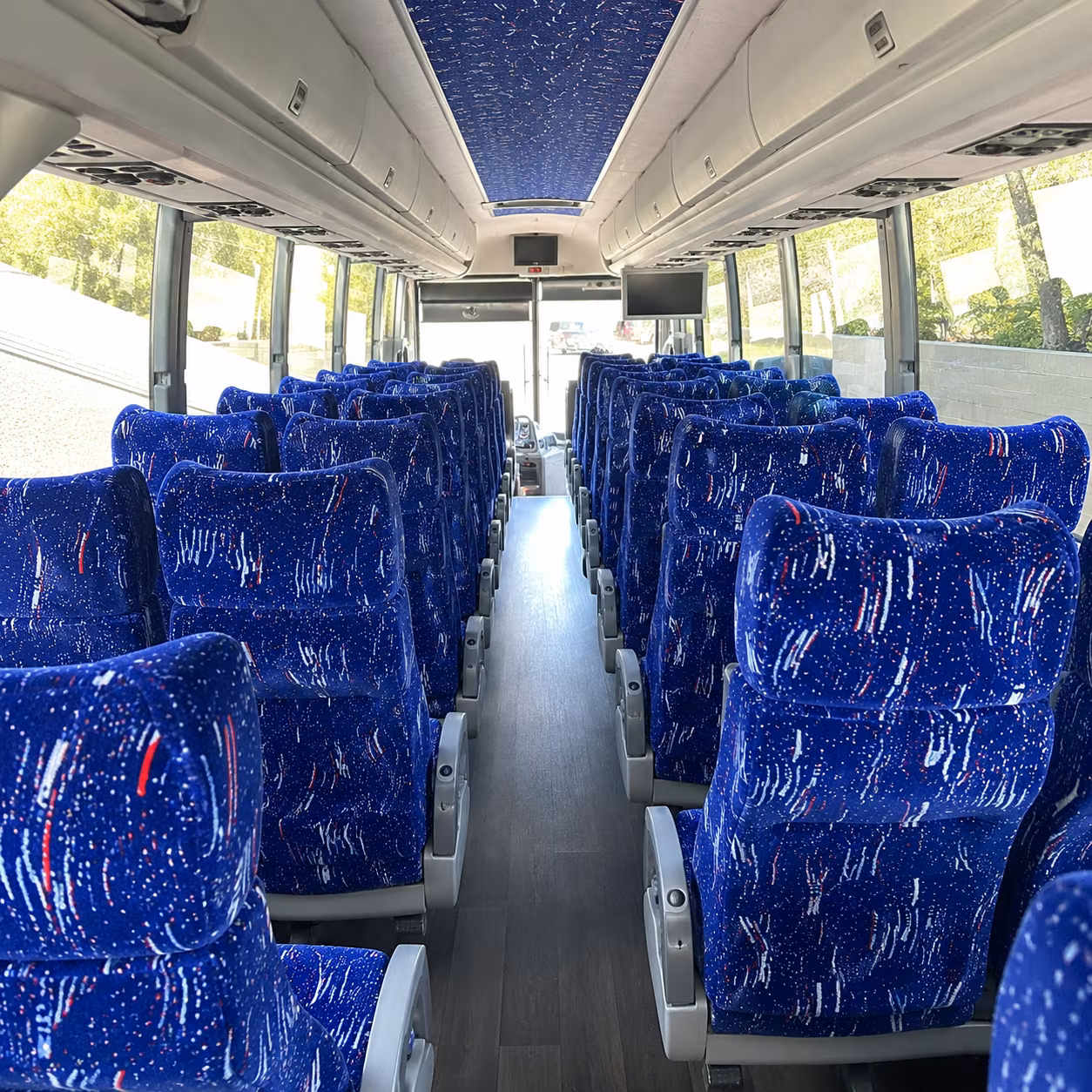 billings 50 passenger charter bus interior