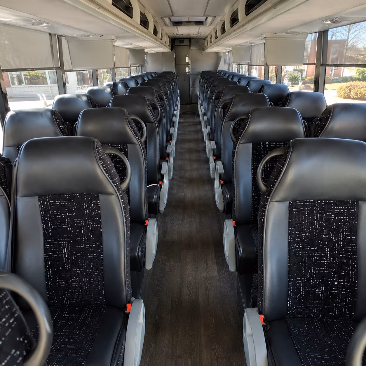billings 54 passenger charter bus inside
