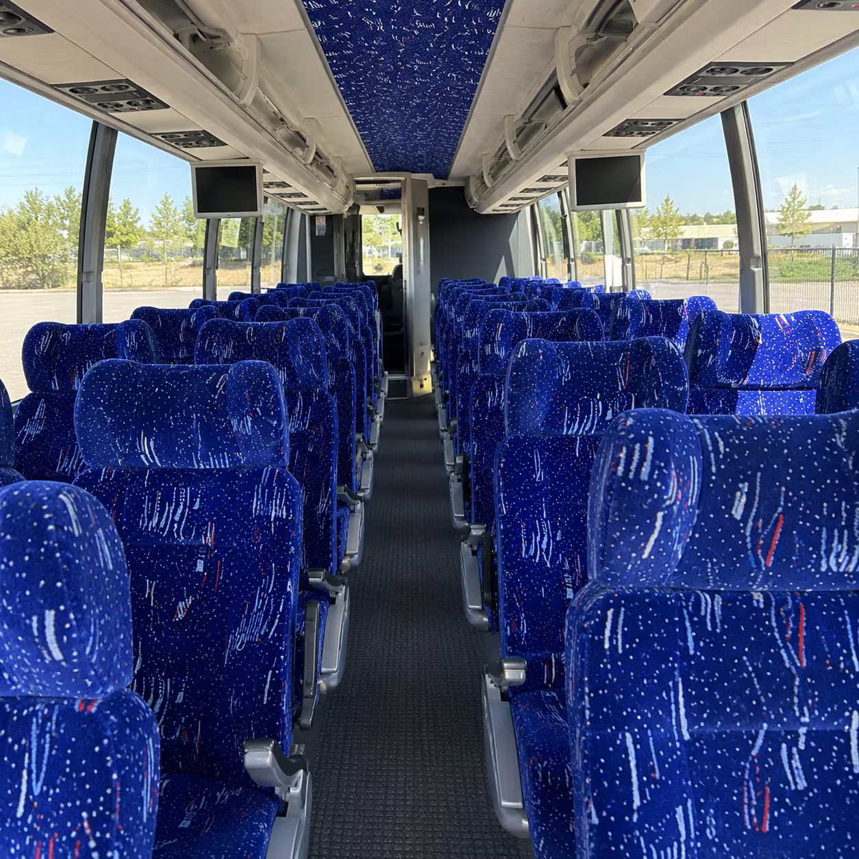 billings 54 passenger charter bus interior