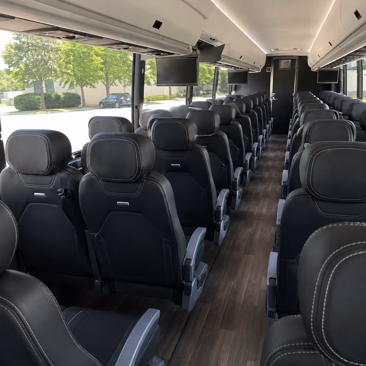 billings 56 passenger charter bus interior