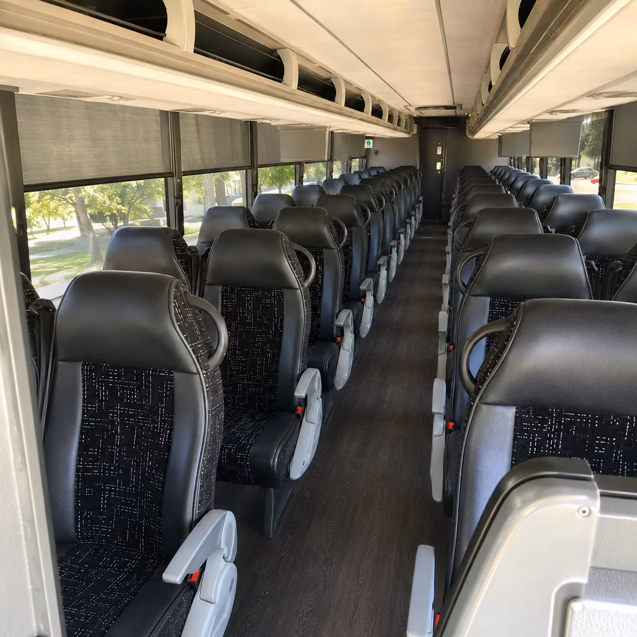 billings charter bus inside