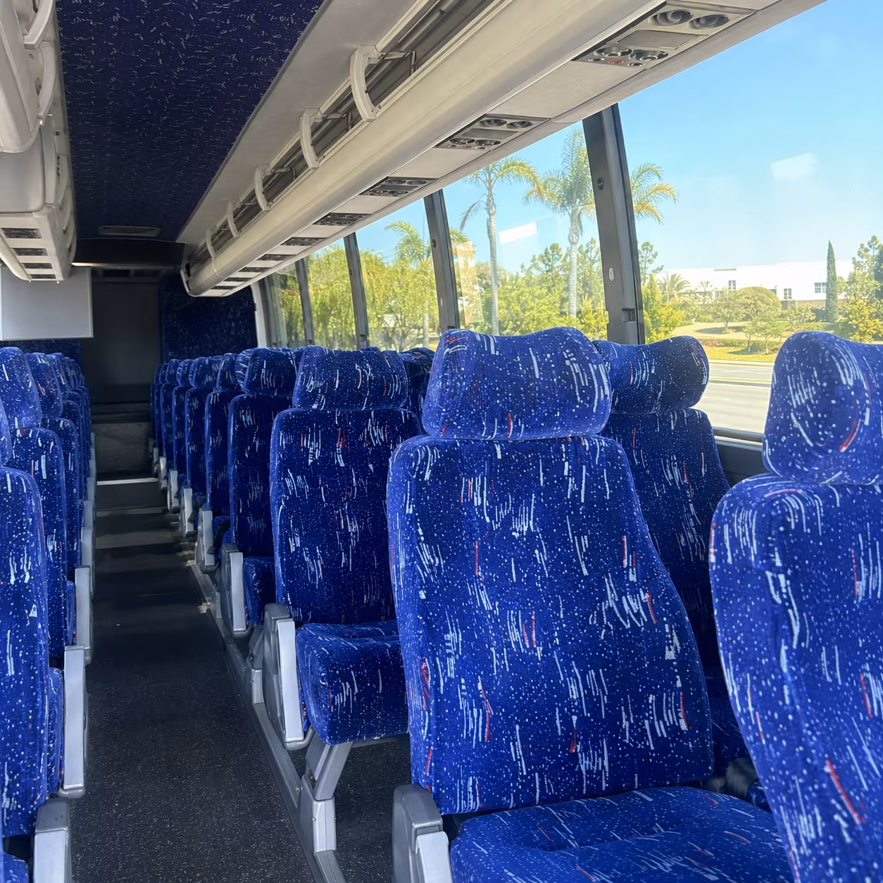 billings charter bus interior